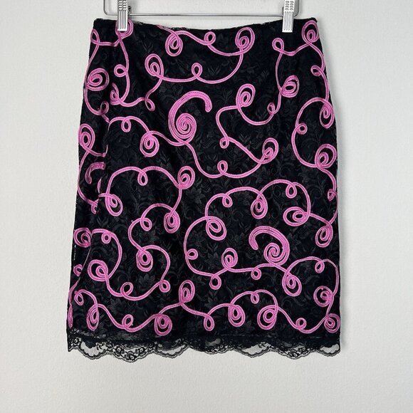 Y2K Mini Skirt Womens 10 Pink Swirl Jade Melody Tam Dark Fairy Whimsigoth - Picture 1 of 7